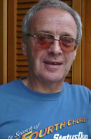 Me, in my Status Quo t-shirt/ from a photo by Denise Martin/July 2008