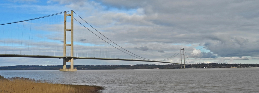 The Humber Bridge from Water's Edge, Barton/Photo by Arnold Underwood/28th Feb 2016