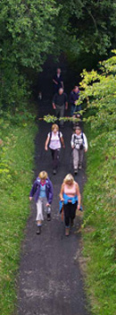 Heading along the rail trail, Cloughton, North Yorks/Photo � Arnold Underwood, LWC 19th July 2009