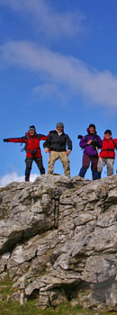 Blowing in the wind on Conistone Pie, Wharfedale/Photo � Arnold Underwood, HWC 28th Mar 2009