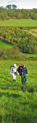 Climbing out of Langdale End/from a photo by Arnold Underwood, Oct 2008