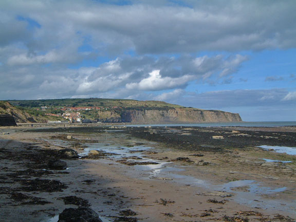 Approaching Robin Hood's Bay along the shore/photo by Arnold Underwood, Sept 2004